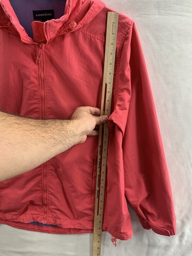 Lands' End Girls Winter Hooded Full Zip Lined Pink Coral Jacket Size L (14/16) - Picture 12 of 12