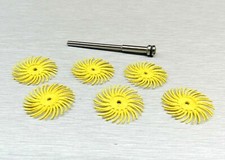 3M Radial Bristle Discs 3/4" Yellow Bristle Brush 80 Grit 6 Discs and 1 Mandrel