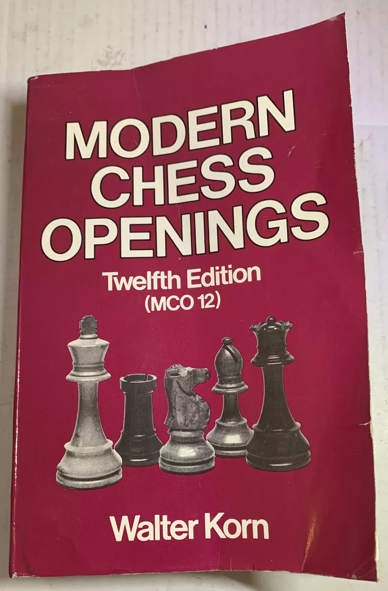 Vintage Chess Book Modern Chess Openings, MCO-12th Edition 1982