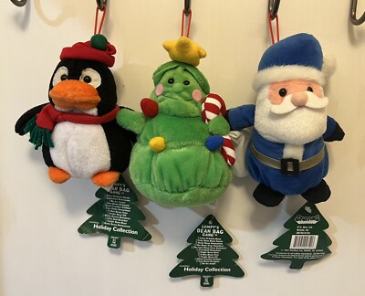 3 Stuffins Plush Lumpy's Bean Bag Gang Holiday Collection Ornament Tree  HTF NWT