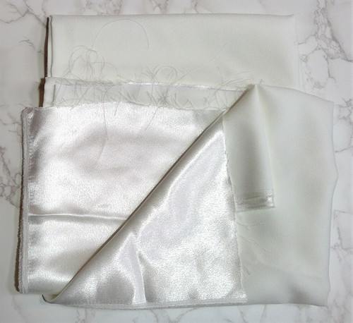 Ivory Crepe Back Satin Fabric - 2 1/4 Yards - 44 Inches Wide - Picture 2 of 2