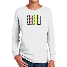 Youth Long Sleeve Graphic T-shirt - Faith Stack Multicolor Black