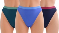 L.L. Bean Women's Swim Bottoms, Mid-Rise Bikini, Chlorine Resistant, Two Tone