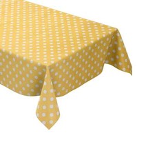 Wachstuch Tischdecke weiße Punkte auf gelb Polka Dots 01150-10 eckig rund oval