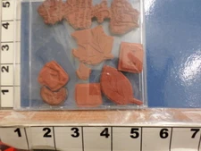 leaves moon graduation cap heart saying unmounted  RUBBER STAMP 25c