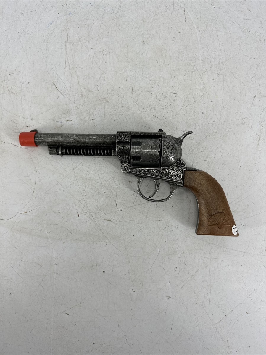 VTG Edison Giocattoli Cap Gun Toy Pistol Revolving 12 Shot Italy