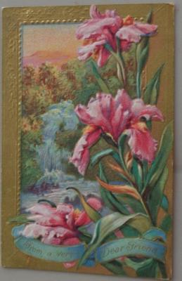 Beautiful Vintage Embossed Postcard - From a Very Dear Friend - 1911 - NICE CARD