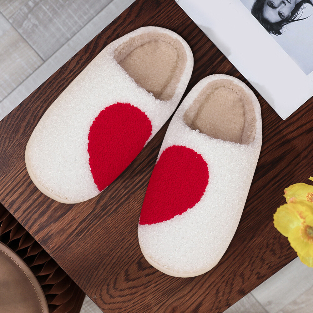 APL Pantofole termiche piatte cuore morbide pelose comode per casa interno