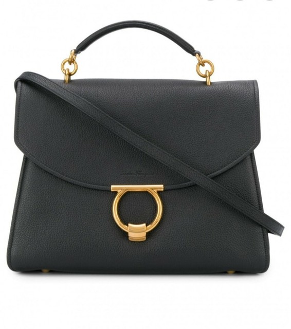 salvatore ferragamo black crossbody bag
