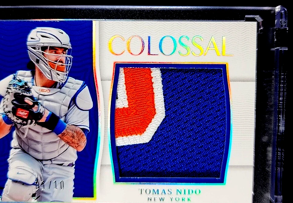 2022 Panini National Treasures Colossal Patch Holo Silver 1/10 CLN-TN Tomas Nido - Image 4 of 4
