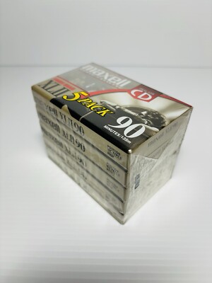 New Maxell XLII 90 High Bias Blank Audio Cassette  (5 Pack)