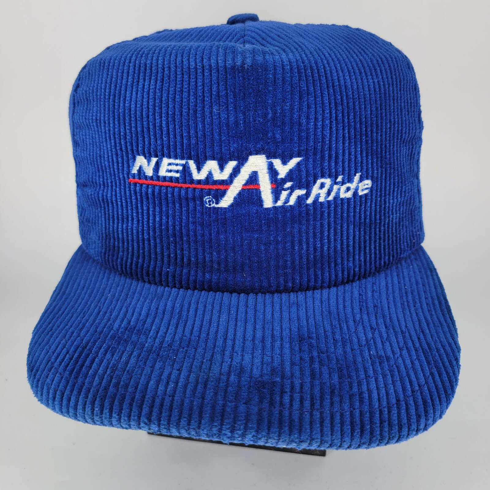 Vintage Neway Corduroy Snapback Trucker Hat with Air Ride Design