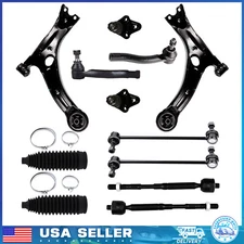 12x Front Lower Control Arms Sway Bars Tie Rod Ends For 2003-2008 Toyota Corolla