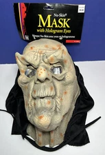 Vintage Paper Magic Group 1996 Halloween Mask Warlock w/ Hologram Eyes & Hood