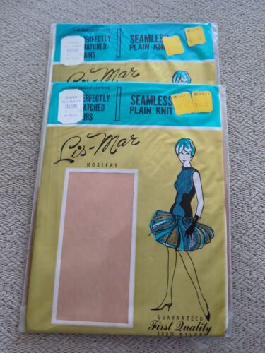 8 Pairs First Quality Vintage Seamless Stockings Sz 9 - 10 Sheer. - Bild 2 von 3