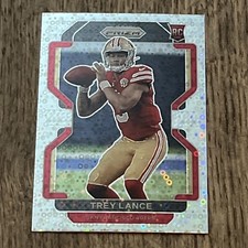 2021 Panini Prizm No Huddle Trey Lance Neon Green Prizm #333 card