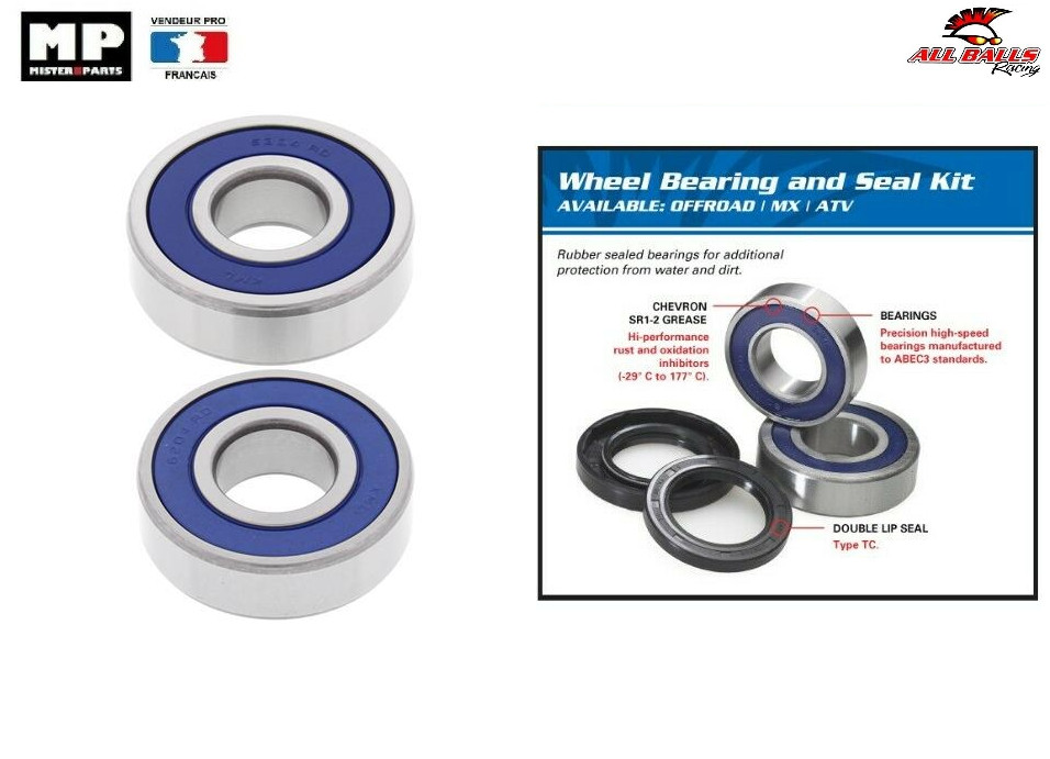 Roulement Roue Arrière All Balls en acier renforcé pour Honda GL1000 LTD