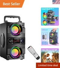 Portable 40W-60W Bluetooth Speakers with Subwoofer  LED Lights for Parties