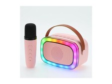 Supersonic Mini Karaoke Bluetooth Speaker with Wireless Microphone IQ-908K Pink