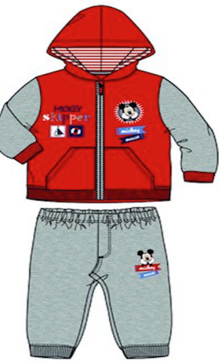 MICKEY MOUSE DISNEY Baby Boys Tracksuits Sets Hooded Tops Joggers Sets  ,6,12,18