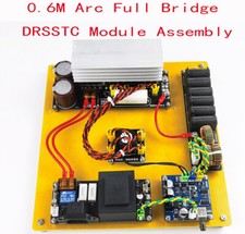 0.6M electric arc music Tesla coil driver board full bridge DRSSTC coil assembly
