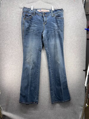 Vanilla Star Jeans Size 13 Dark Wash Straight Pockets Zip Button Detailed Pocket