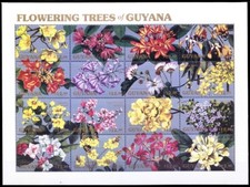 Guyana 1990 MNH SS, Michel GY 3390-3405, Flowers, Plants 