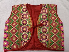 Indian Jacket Choli Blouse Handmade Designer Multicolor Hand Embroidery