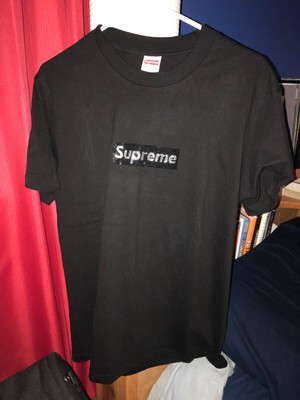 supreme swarovski black tee