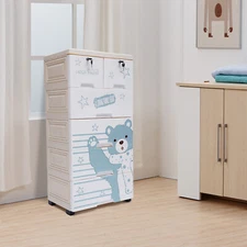 Plastic Drawers Dresser, Storage Cabinet with 6 Drawers/Closet 6 Drawers