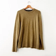 Smartwool Mens Crew Neck Wool Blend Sweater Pullover Brown Medium