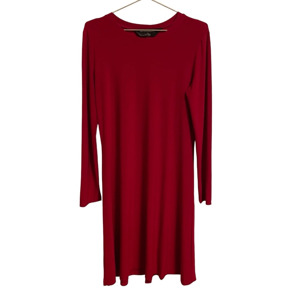 Norma Kamali Red Long Sleeve Dress Crew Neck Jersey NK4861GT Large | eBay Norma Kamali Red Long Sleeve Dress Crew Neck Jersey NK4861GT Large | eBay