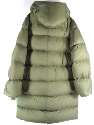 NEW Rick Owens Quilted Midi Down Jacket with Shearling pocket
