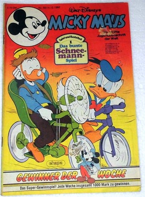 Micky Maus Nr.  50   /  14.12.1982 / mit Bastelteil