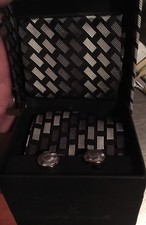 Mens Valerio Garati Silk Woven Tie, Hanky  Cufflinks Set - NIB Check Pictures 