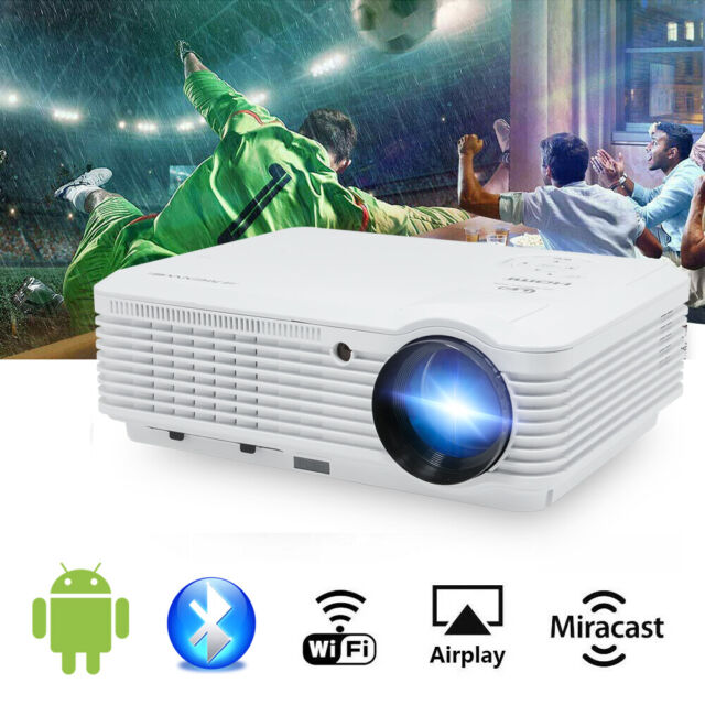 Smart Android BT Projector WiFi 1080P AV ZOOM Home Theater Movie HDMI Multimedia