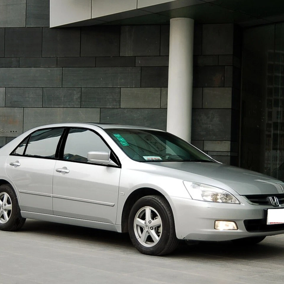 Matte/Glossy Black Chrome Delete Window Trims For Honda Accord 2004-2007 Foto 3 de 4