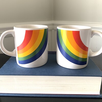 Vintage 1984 Rainbow Coffee Mugs FTD Korea (2) - Harry Styles