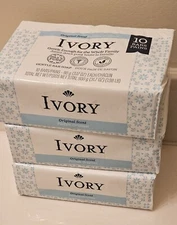 Ivory Soap Original Scent 3.17 oz Bars Soap 10 bar pack