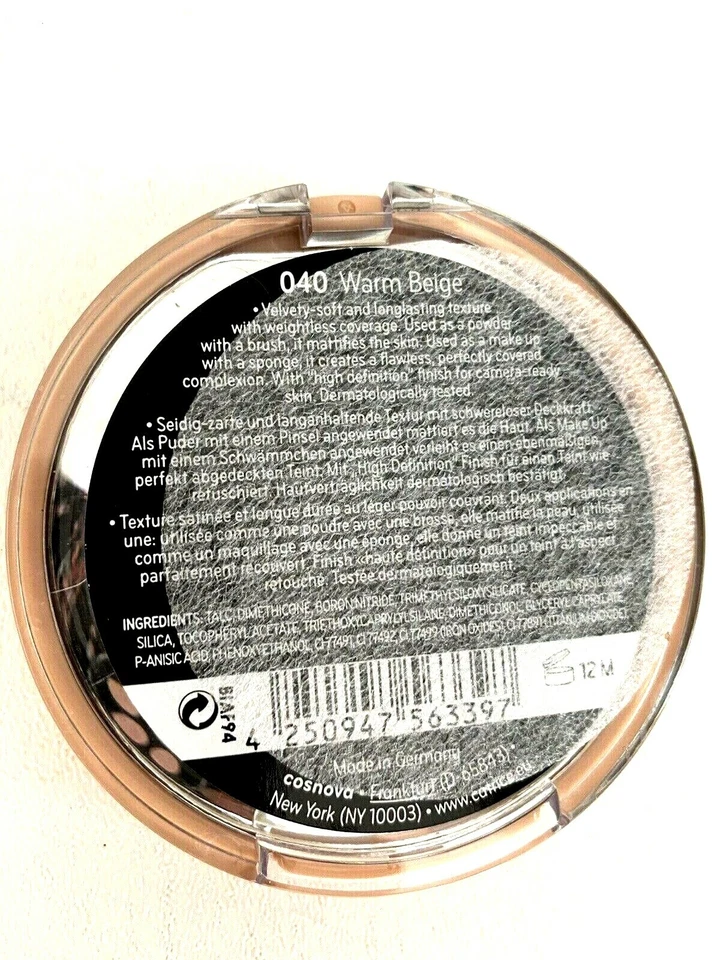 Catrice Cosmetics HD мультиталентная пудра для лица матовый макияж 040 теплый бежевый - Изображение 3 из 3