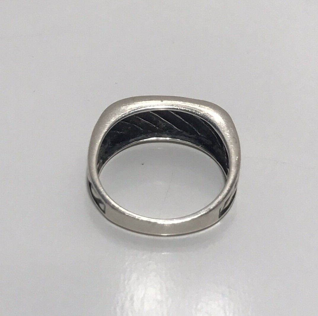 Sterling Silver Rope Texture Ring Size 7 - image 9