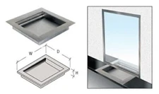 CRL Brushed Stainless Non-Ricochet Level 3 Bullet Resistant 16" W x 12" D x 2" H