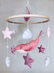 Baby mobile felt nursery hanging crib 