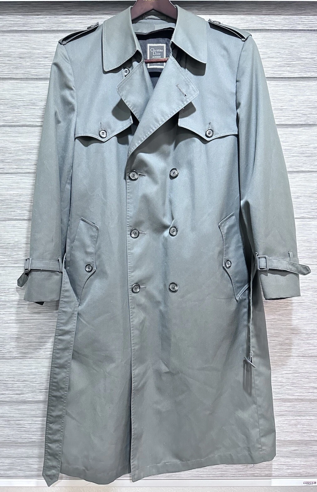 Trench coat homme Christian Dior Monsieur double boutonnage 42R années 80 90 vintage