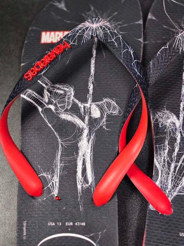 Havaianas Men's 13  Fun Flip Flops Marvel Classic Spider Man Summer MSRP $34 NWT