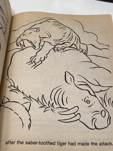 Vtg 80s Dinosaurs Color Activity Book Scholastic Book Lot - Foto 12 di 23