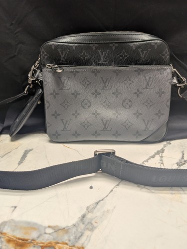 Louis Vuitton Trio Messenger Bag Monogram Eclipse Reverse Gray