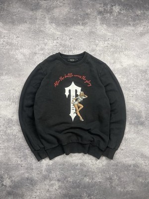 Trapstar London Big Logo Print Sweatshirt Men s Black Size M Streetwear Y2K Hype