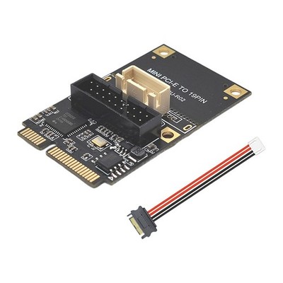 PCIE auf 19-Poligen 2-Port USB3.0-Adapter, Erweiterungskarte, Riser,  PCI 3528