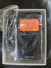AM FM Portable Radio 2 AAA Battery Operated with clock alarm sleep functions